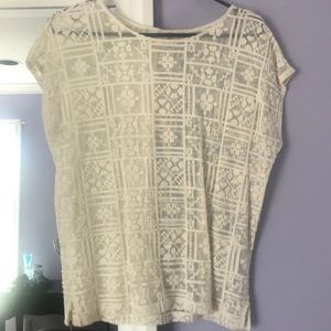 See through patterned dress top